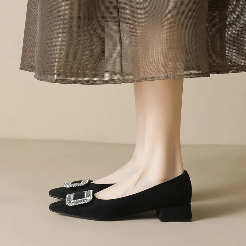 City Camel Casual Single Shoes Women's Black-3