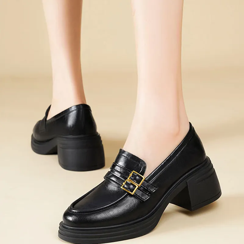 City camel Loafers Women's Black, Dark Brown-1
