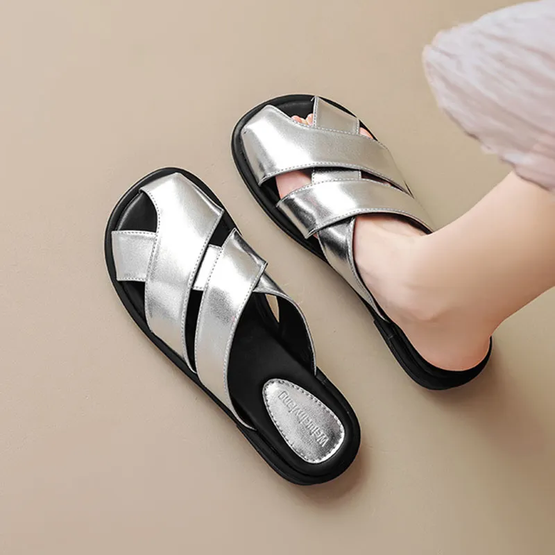 City Camel Closed Toe Slippers Women's-2