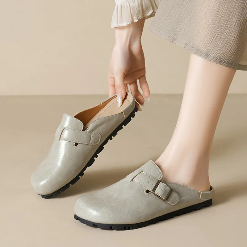 City Camel Rubber Sole Quiet Closed Toe Slippers Women's-9