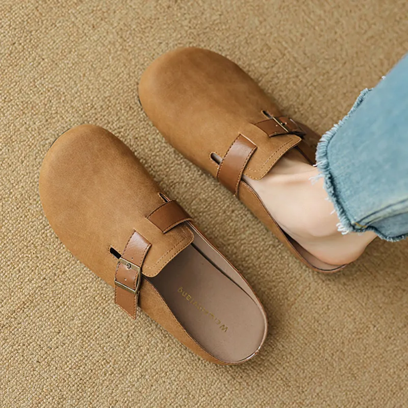 City Camel Rubber Sole Slip Resistant Closed Toe Slippers Women's-7