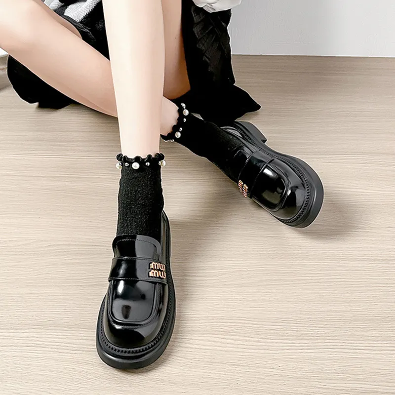City Camel Loafers Women's Black-3