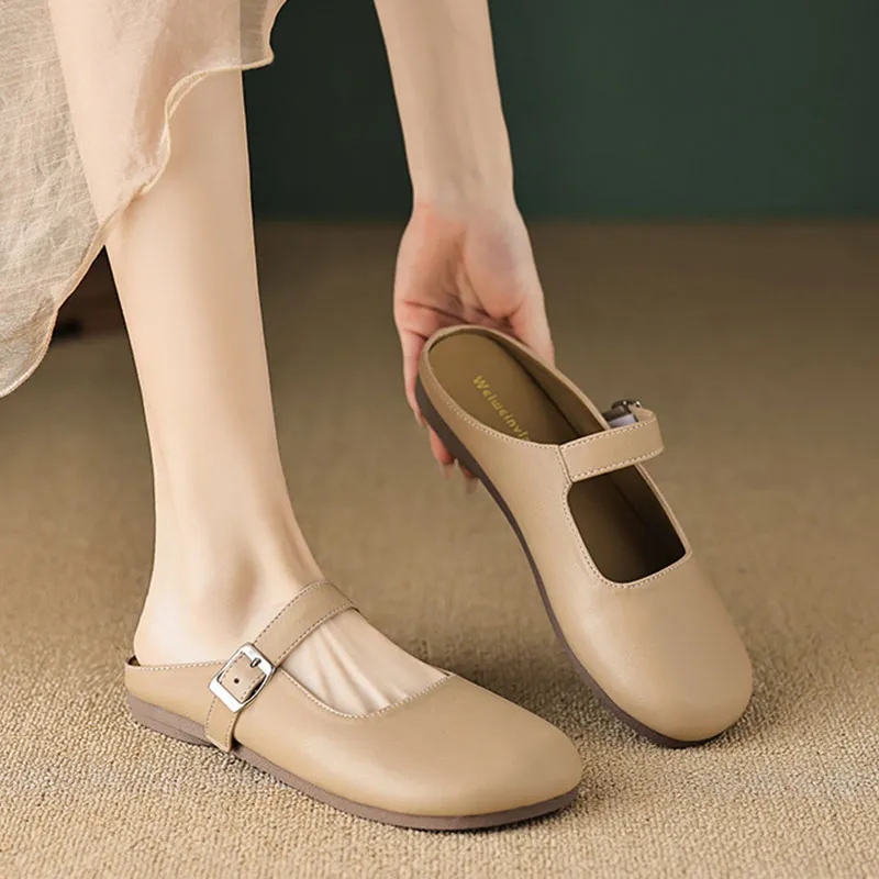 City Camel Rubber Sole Slip Resistant Closed Toe Slippers Women's-6