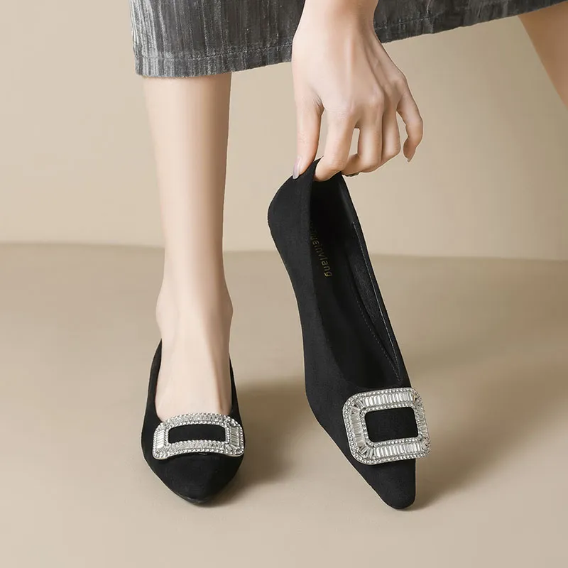 City Camel Casual Single Shoes Women's Black-2
