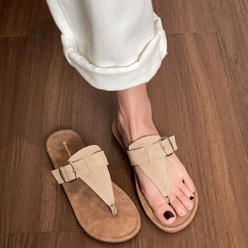 City Camel Rubber Sole Slip Resistant Flip Flops Women's-6