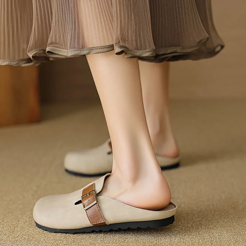 City Camel Rubber Sole Slip Resistant Closed Toe Slippers Women's-4