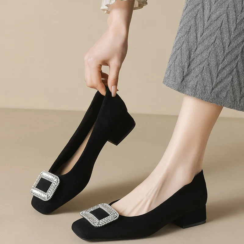 City Camel Casual Single Shoes Women's Black-5