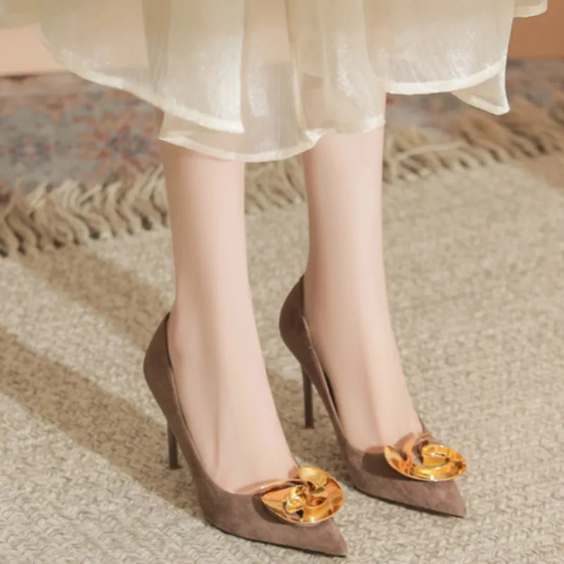 City camel High Heels Women's Khaki, Nude, Black-9