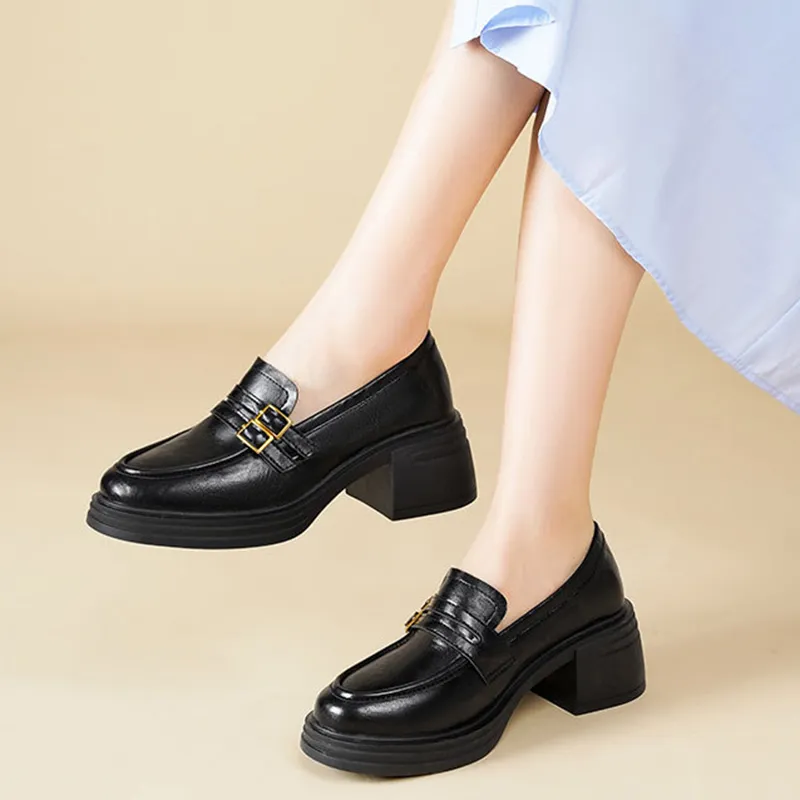 City camel Loafers Women's Black, Dark Brown-2