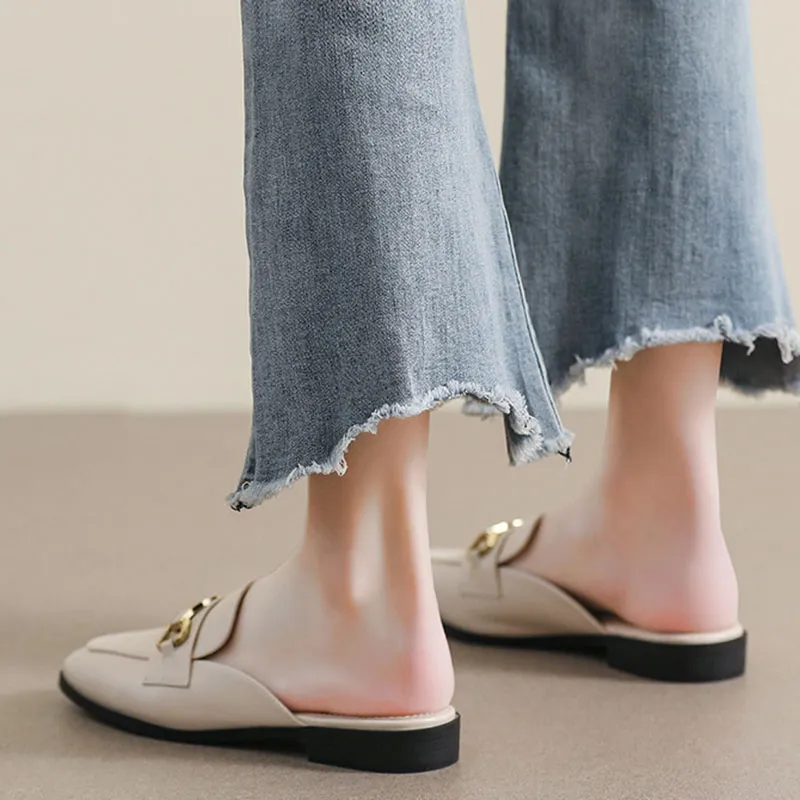 City Camel Rubber Sole Slip Resistant Closed Toe Slippers Women's-7