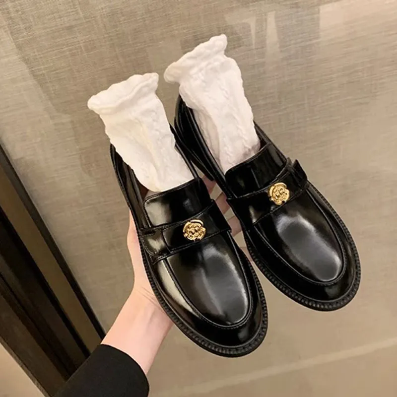 City Camel Loafers Women's Black-1