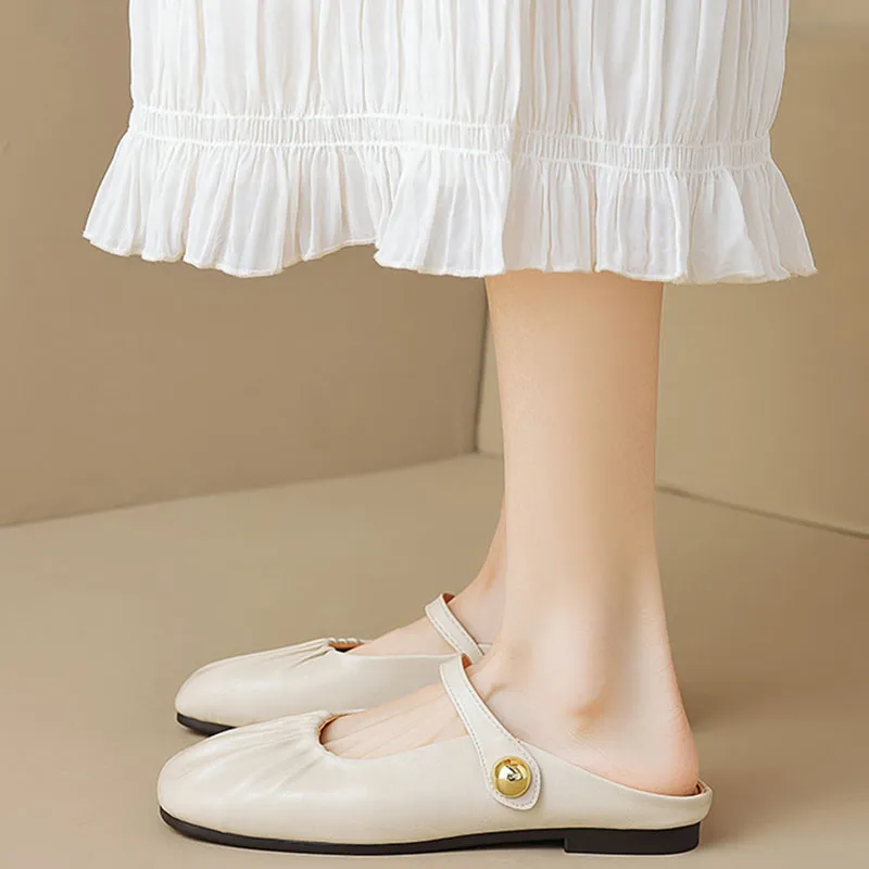 City Camel Rubber Sole Slip Resistant Closed Toe Slippers Women's-6