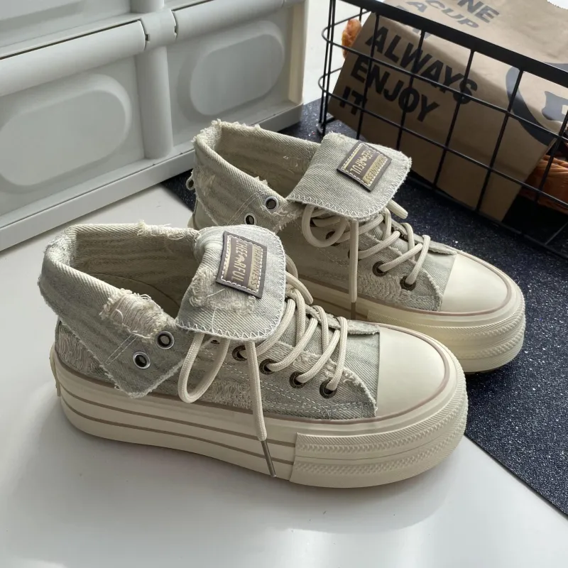 City Camel Mid Top Canvas Shoes Women's Starlight Gold-2