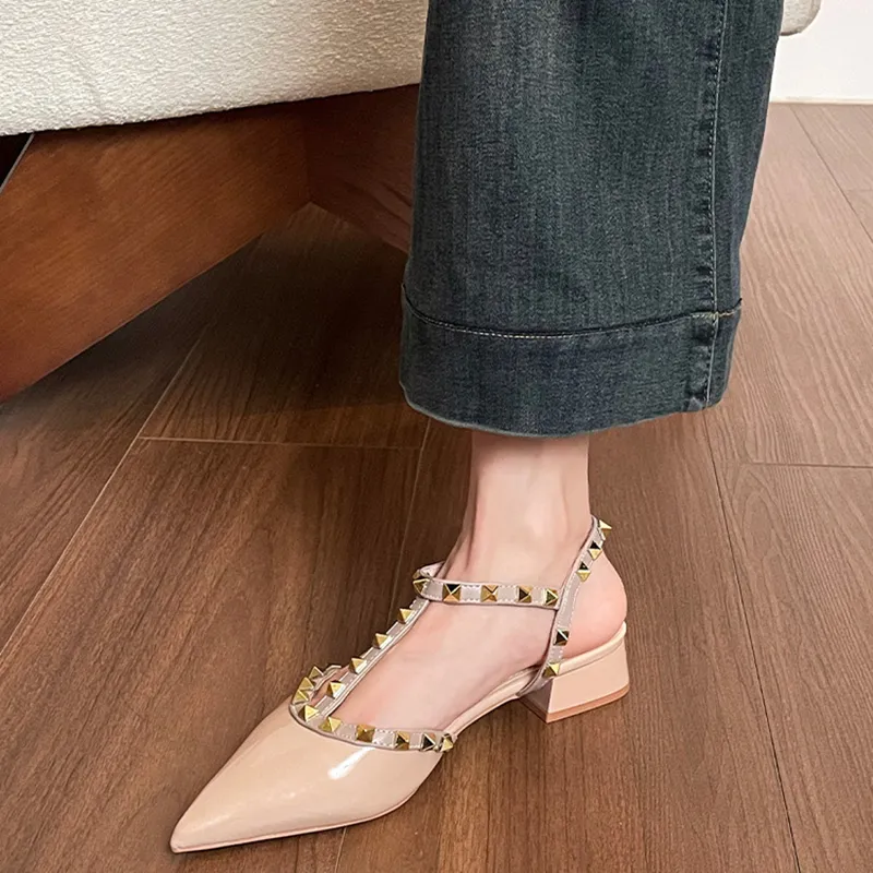 City Camel Chunky Heel High Heels Women's-9