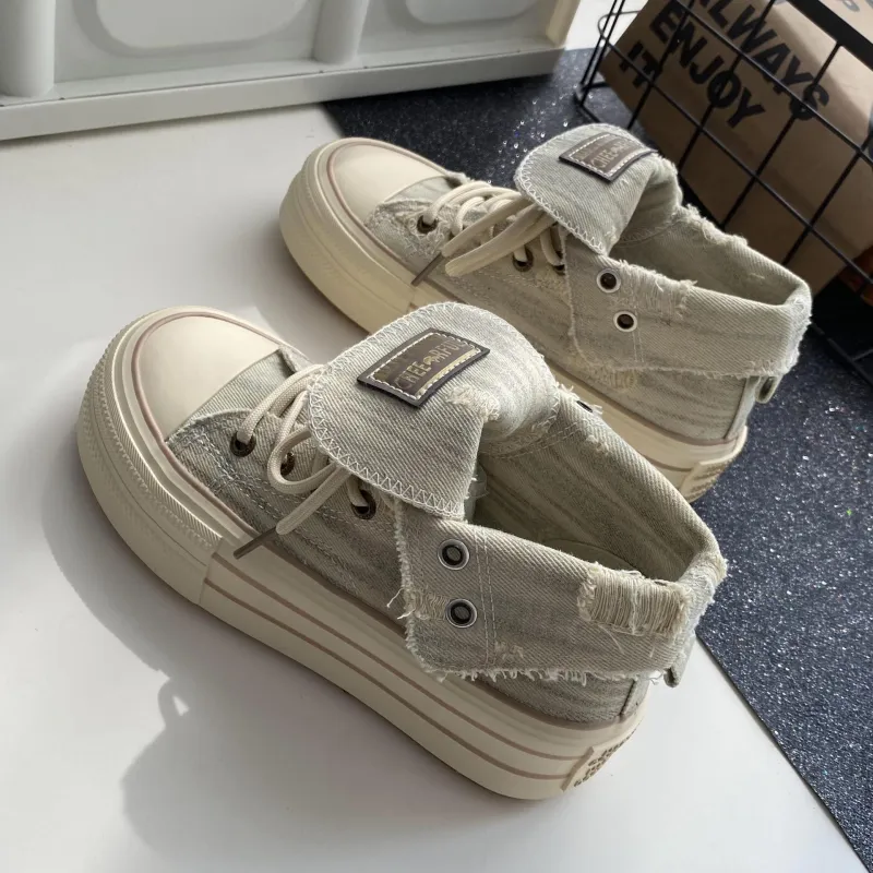 City Camel Mid Top Canvas Shoes Women's Starlight Gold-3