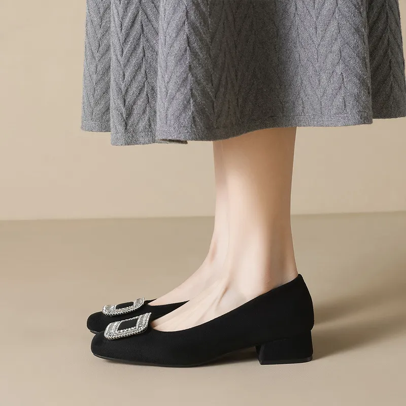 City Camel Casual Single Shoes Women's Black-1