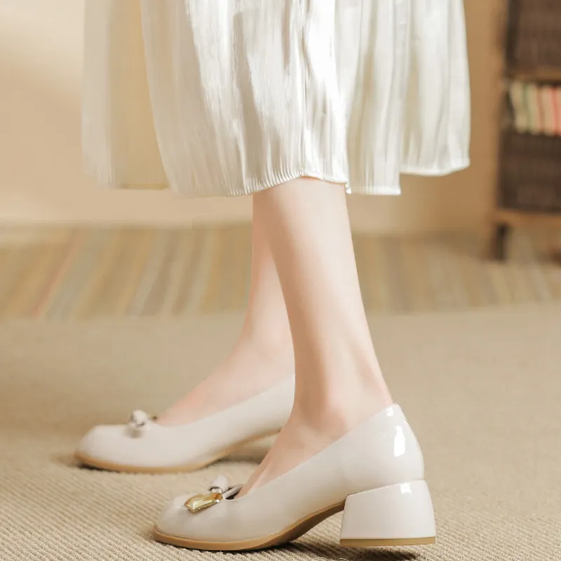 City Camel Chunky Heel High Heels Women's-9