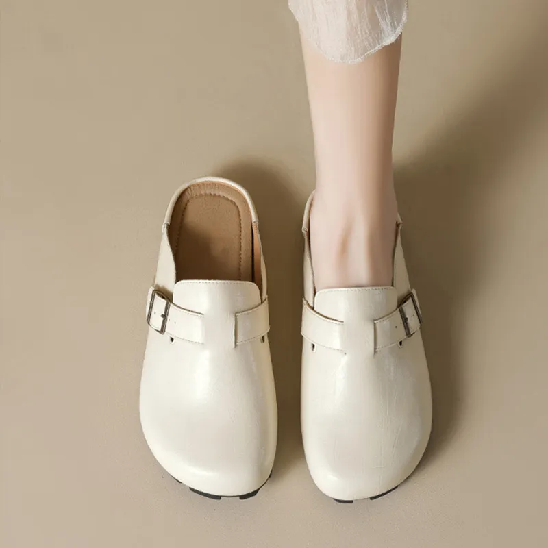 City Camel Rubber Sole Quiet Closed Toe Slippers Women's-3
