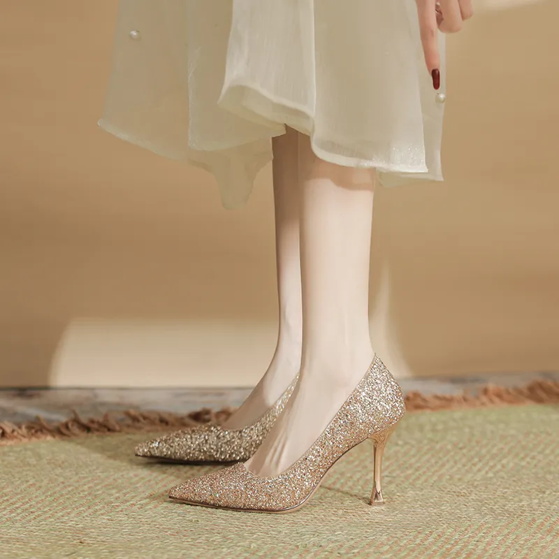 City Camel Slim Heel High Heels Women's-8