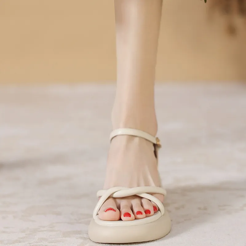 City Camel One Strap Sandals Women's-3
