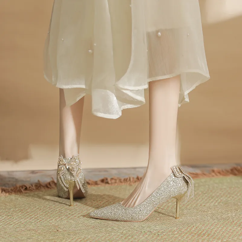 City Camel Slim Heel High Heels Women's-8