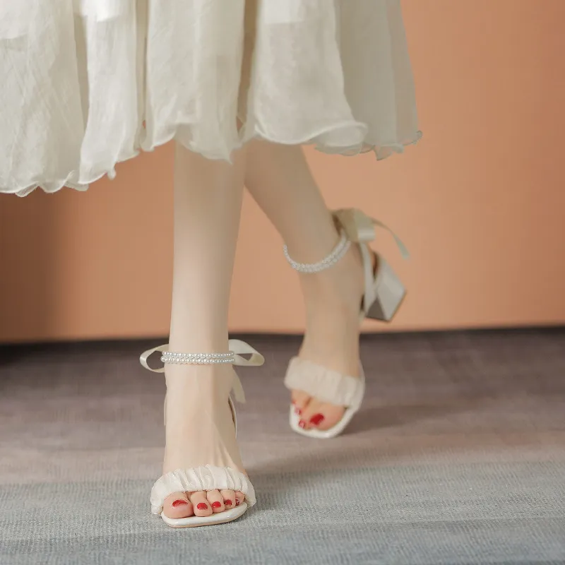 City Camel One Strap Sandals Women's Apricot-3