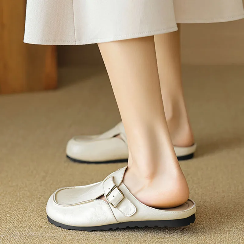 City Camel Rubber Sole Slip Resistant Closed Toe Slippers Women's-7