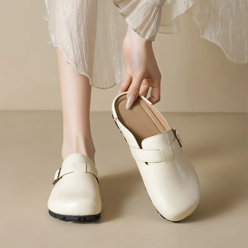 City Camel Rubber Sole Quiet Closed Toe Slippers Women's-2