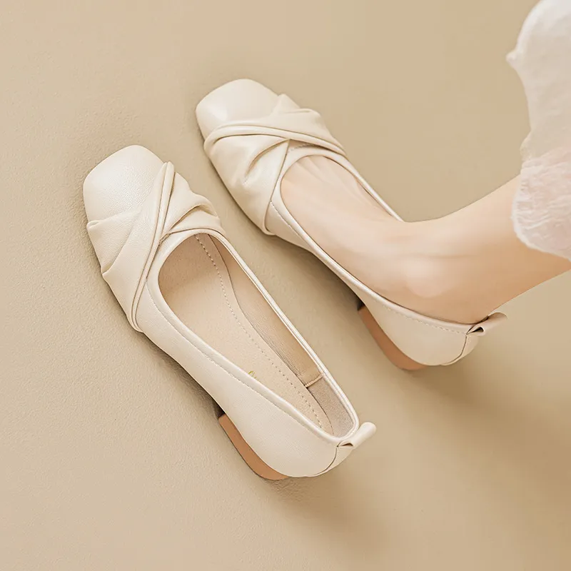 City Camel Casual Single Shoes Women's Apricot-1