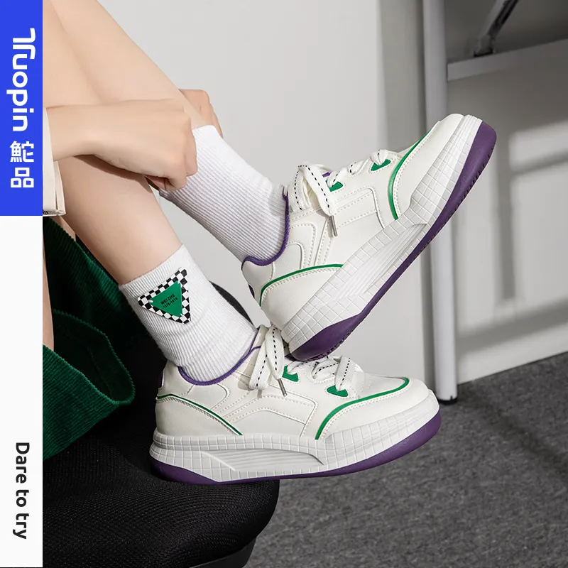 TUOPIN Support Height Increase Low Top Skateboard Shoes Women's-6
