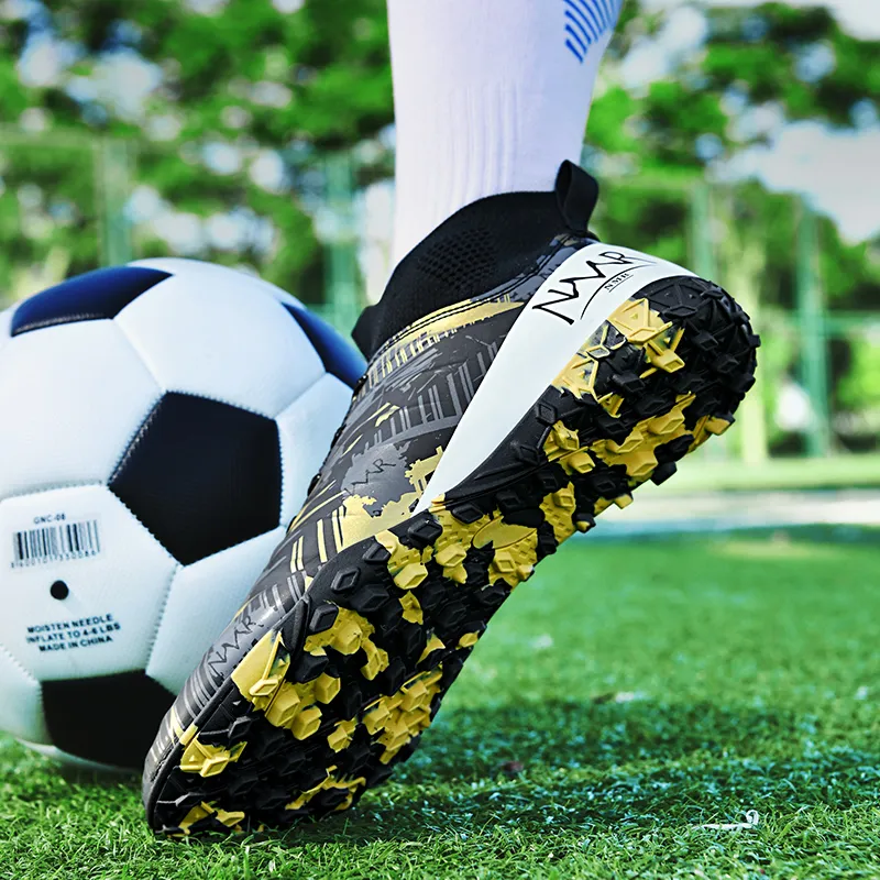NMR FG Rubber Long Studs TF Rubber Broken Studs Water-Resistant Slip-Resistant Soccer Shoes Unisex White Blue Pink-28