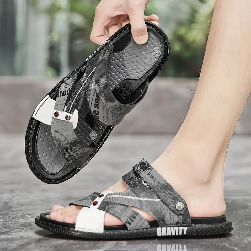 NMR Beach Sandals Men Gray/Black-13