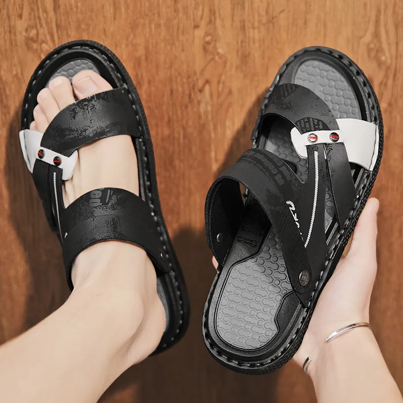 NMR Beach Sandals Men Gray/Black-5