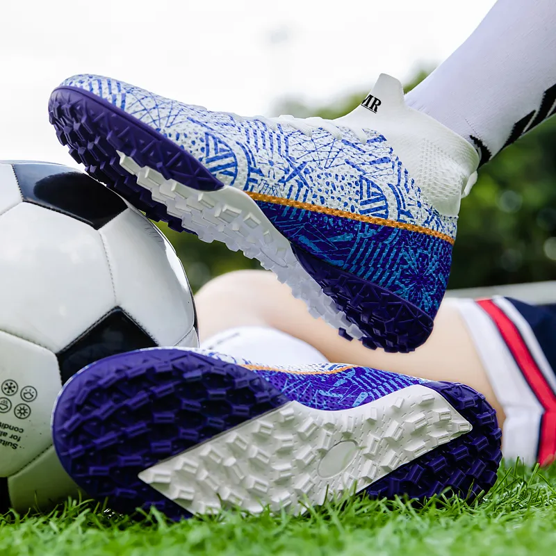 NMR FG Rubber Long Studs TT Rubber Broken Studs Anti Slip Wear Resistant Soccer Shoes Unisex-4