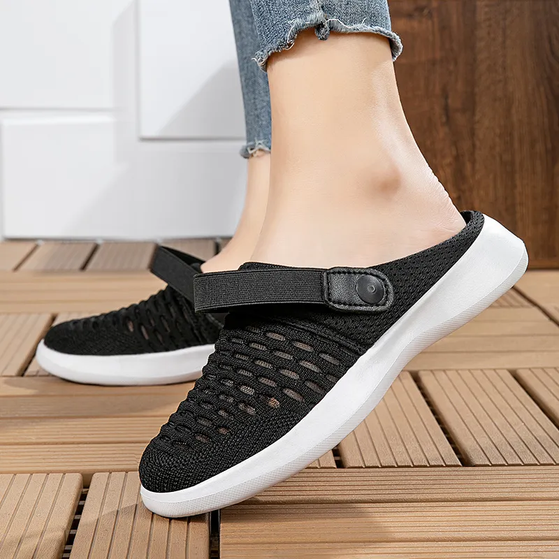 NMR Stitching Cut Out Abrasion Resistant Slip Resistant Closed Toe Slippers Women's-5