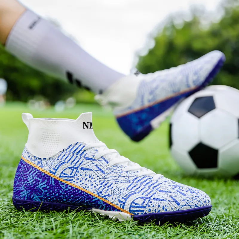 NMR FG Rubber Long Studs TT Rubber Broken Studs Anti Slip Wear Resistant Soccer Shoes Unisex-2