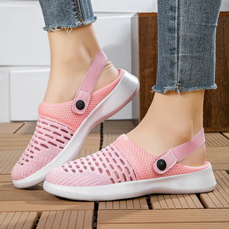 NMR Stitching Cut Out Abrasion Resistant Slip Resistant Closed Toe Slippers Women's-16