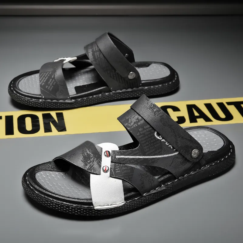 NMR Beach Sandals Men Gray/Black-3