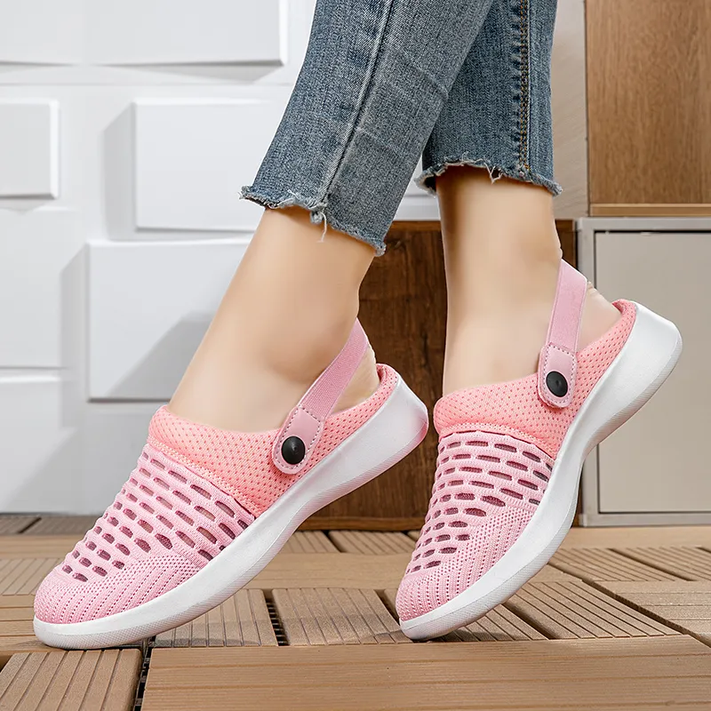 NMR Stitching Cut Out Abrasion Resistant Slip Resistant Closed Toe Slippers Women's-17