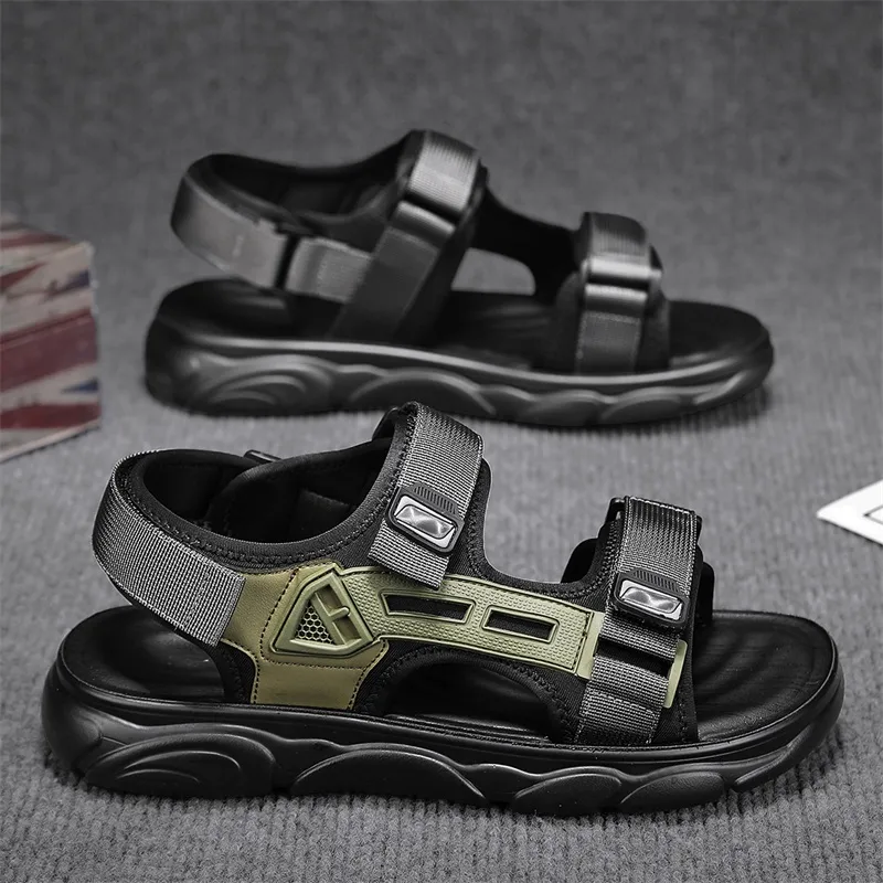 NMR Beach Sandals Men Sand/Black/Army Green-21