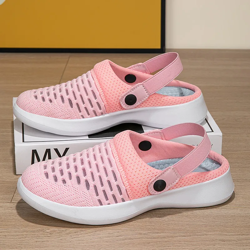 NMR Stitching Cut Out Abrasion Resistant Slip Resistant Closed Toe Slippers Women's-15
