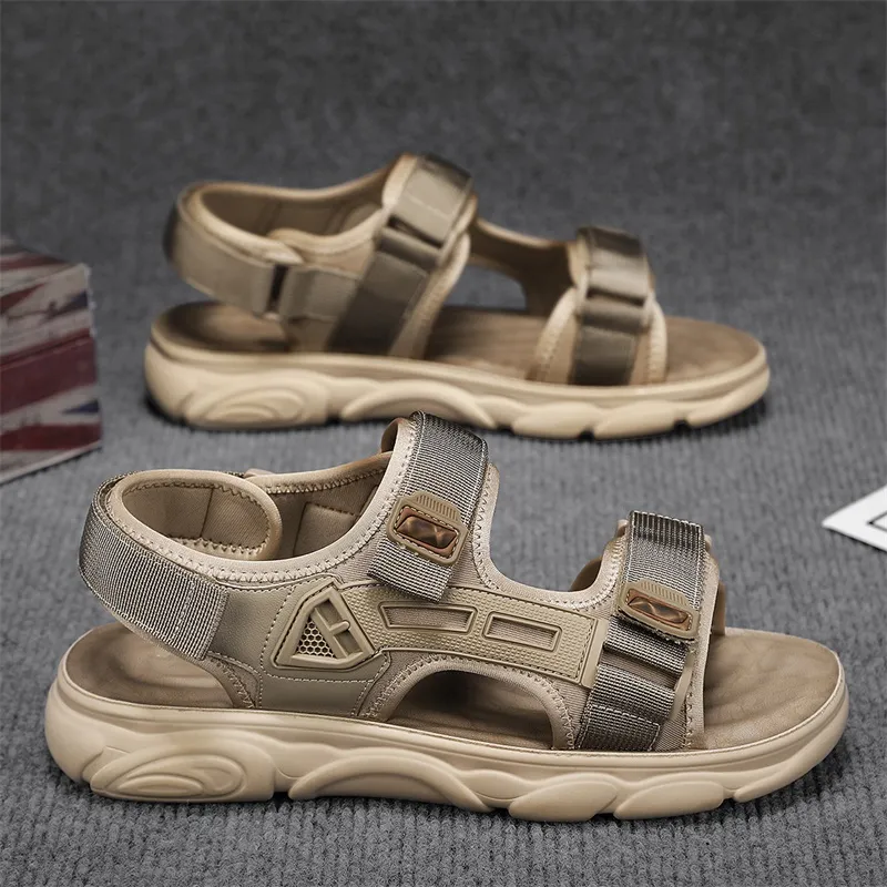 NMR Beach Sandals Men Sand/Black/Army Green-5