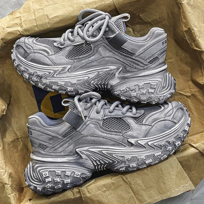 Beerus Cushioning, Slip Resistant, Abrasion Resistant, Height Increasing Low Top Chunky Sneakers Men's-5