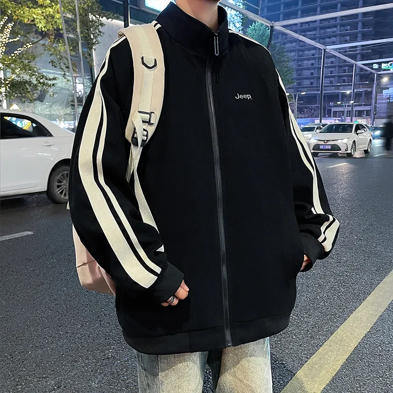 Jeep JEEP Retro Sports Stand Collar Jackets Unisex-13