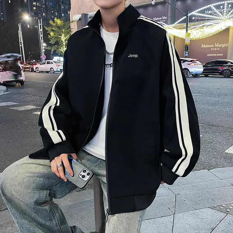 Jeep JEEP Retro Sports Stand Collar Jackets Unisex-10