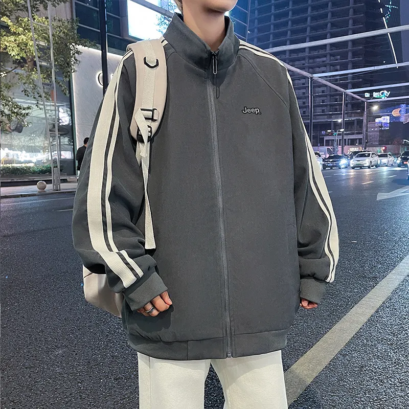 Jeep JEEP Retro Sports Stand Collar Jackets Unisex-23