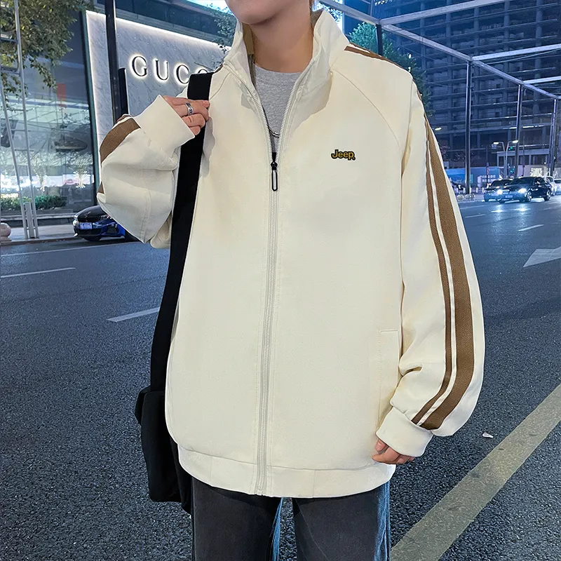 Jeep JEEP Retro Sports Stand Collar Jackets Unisex-3