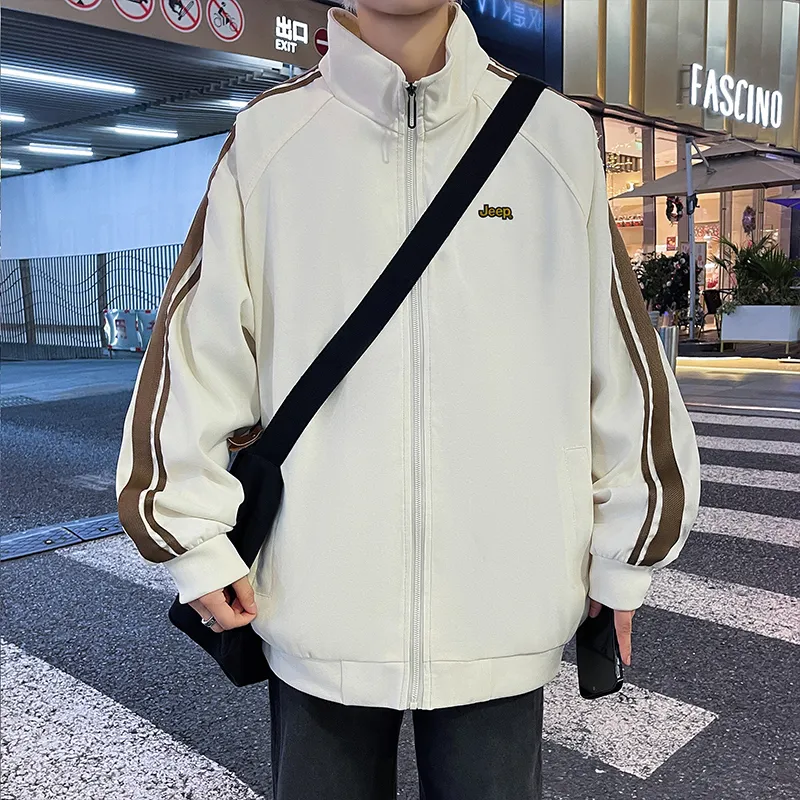 Jeep JEEP Retro Sports Stand Collar Jackets Unisex-5