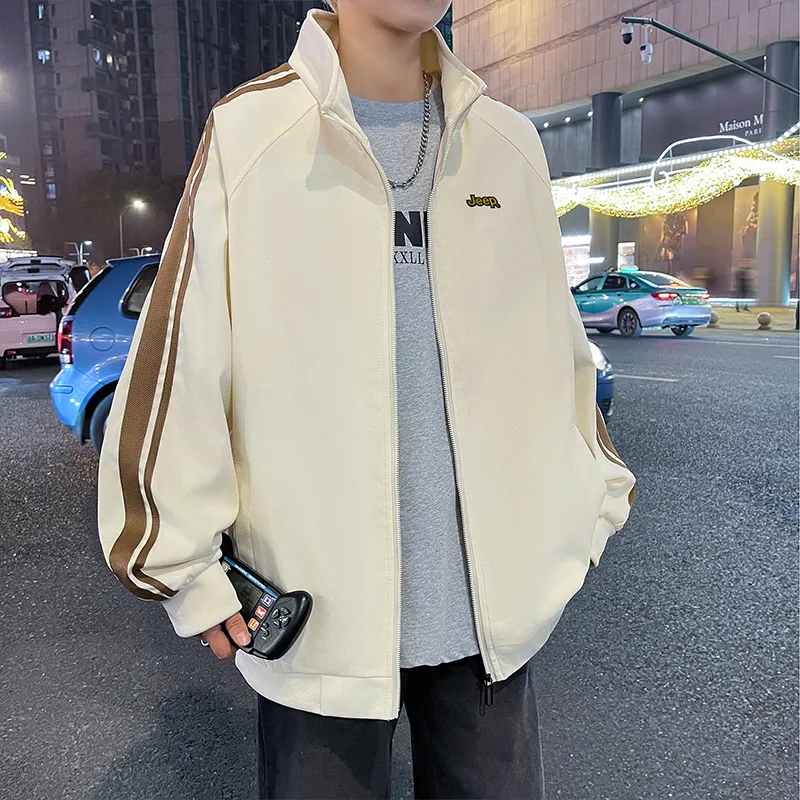 Jeep JEEP Retro Sports Stand Collar Jackets Unisex-2