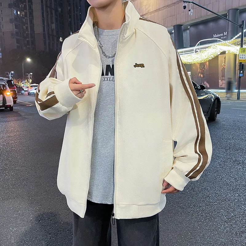 Jeep JEEP Retro Sports Stand Collar Jackets Unisex-7